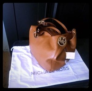 Michael Kors Fulton Lg leather shoulder tote